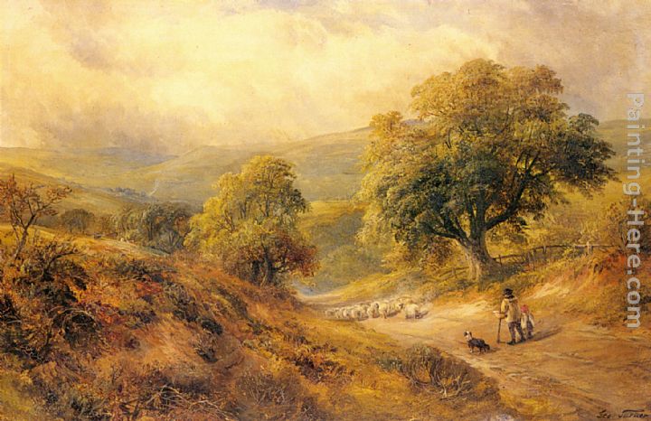 Cross-O-Th-Hands, Derbyshire painting - George Turner Cross-O-Th-Hands, Derbyshire art painting